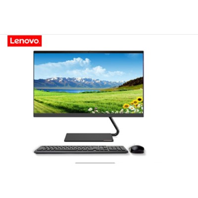 联想（Lenovo）台式计算机 AIO-24 窄边框一体机办公学习台式机电脑带高清摄像头23.8英寸 i5-10210U 8G 512G固态 黑色 核显 Win11 